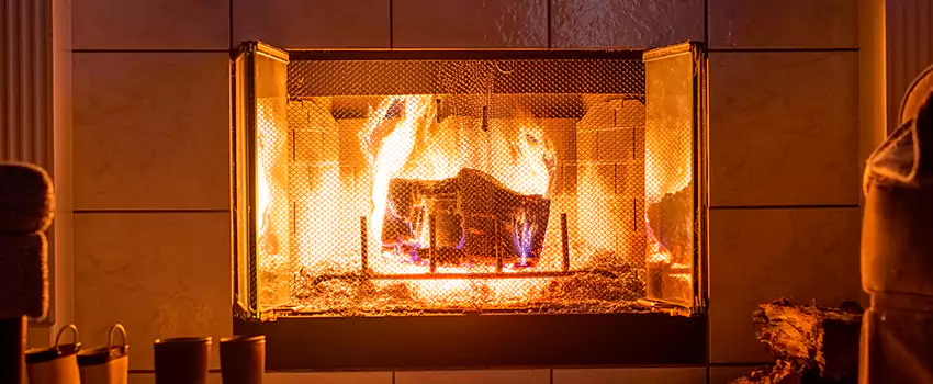 Mendota Hearth Landscape Fireplace Installation in Southbridge, Massachusetts